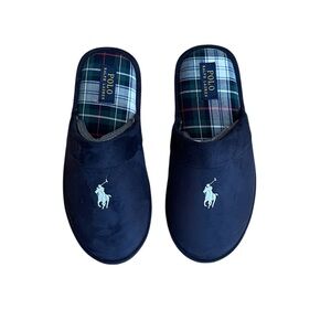 Polo Ralph Lauren Men's Klarence Scuff Slipper SMF4991ARL Navy Size 8 (New)